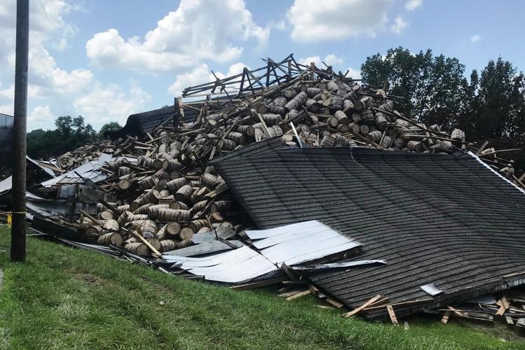 Remaining portion of Bardstown bourbon warehouse collapses