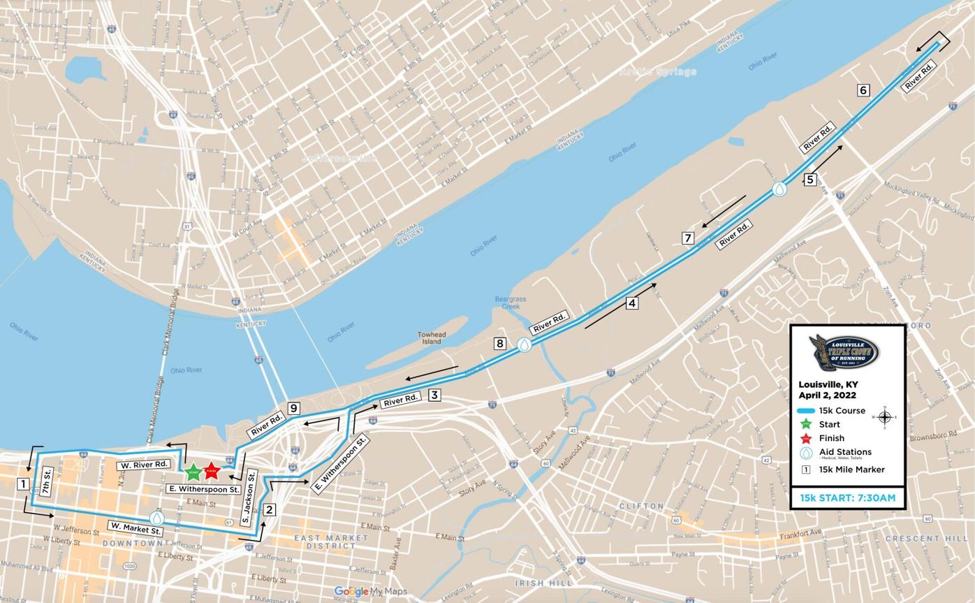 2022 Triple Crown 15K course map