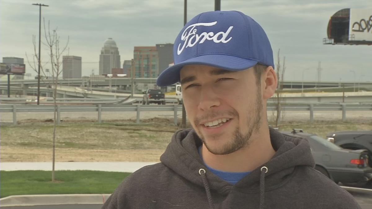 LEWIS Louisville NASCAR driver Ben Rhodes using virtual racing during