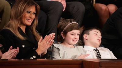 Joshua Trump Sleeping during SOTU via Fox-Getty Images