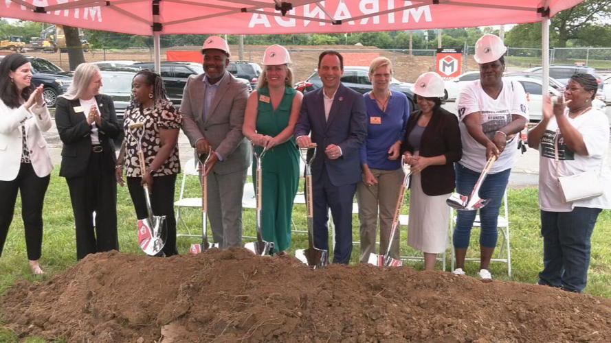 Senior Living apartments are planned for the site of the former Iroquois Homes. This is Phase 1 of the project to put new housing on the property. (WDRB drone image from July 17, 2024)