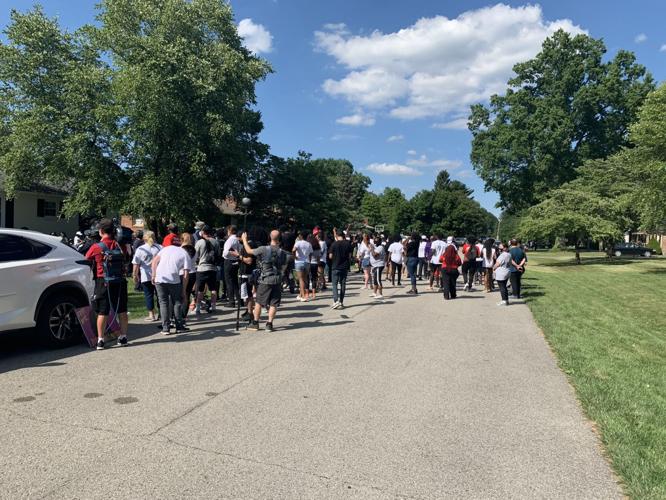 Protesters at Daniel Cameron's Home 7-14-20