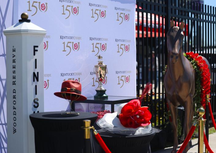 Kentucky Derby trophy at Lynn Family Stadium