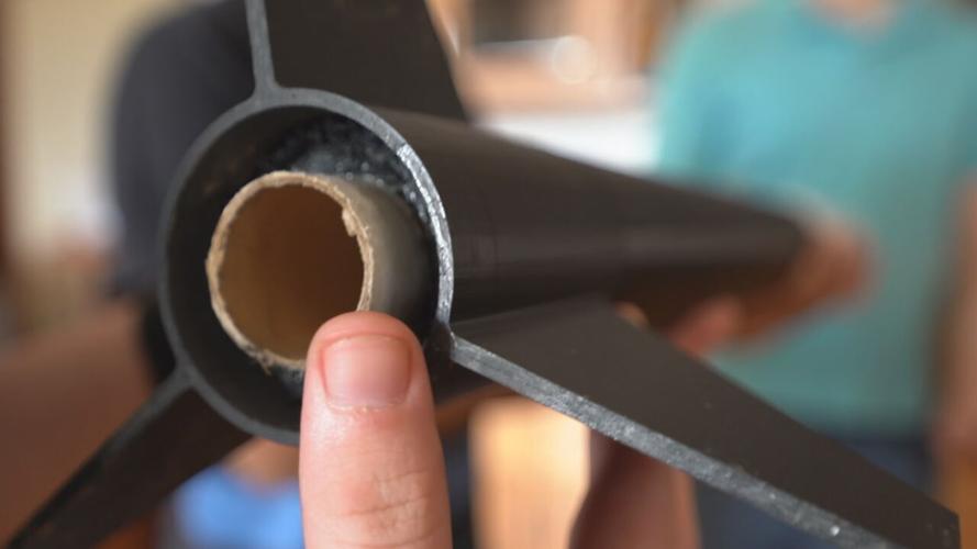 The nozzle of a rocket designed by students in Louisville Rocketry