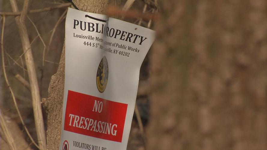 Homeless camp eviction notice