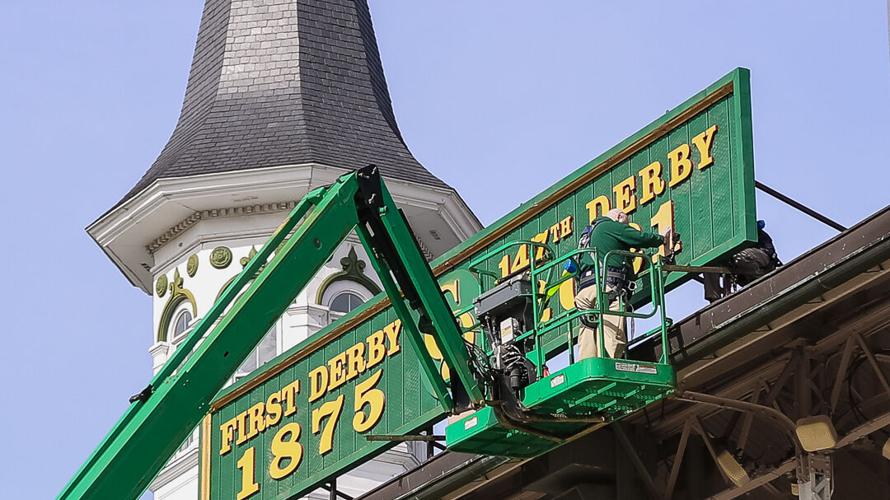 Churchill Downs sign.