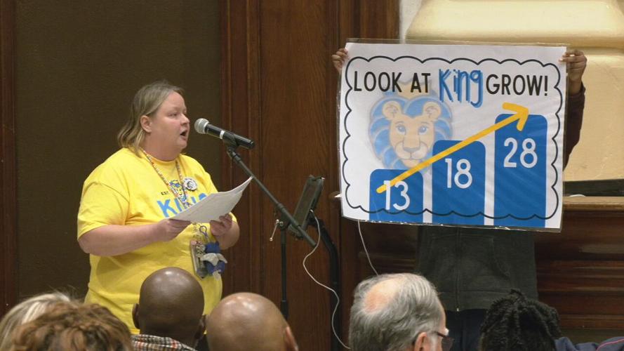 King Elementary School rally 12-3-25