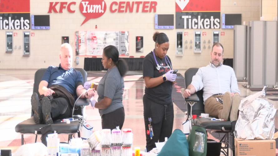 Red Cross blood drive at Yum Center 2-3-25