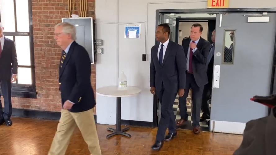U.S. Sen. Mitch McConnell, Ky. AG Daniel Cameron and former U.S. Attorney Russell Coleman