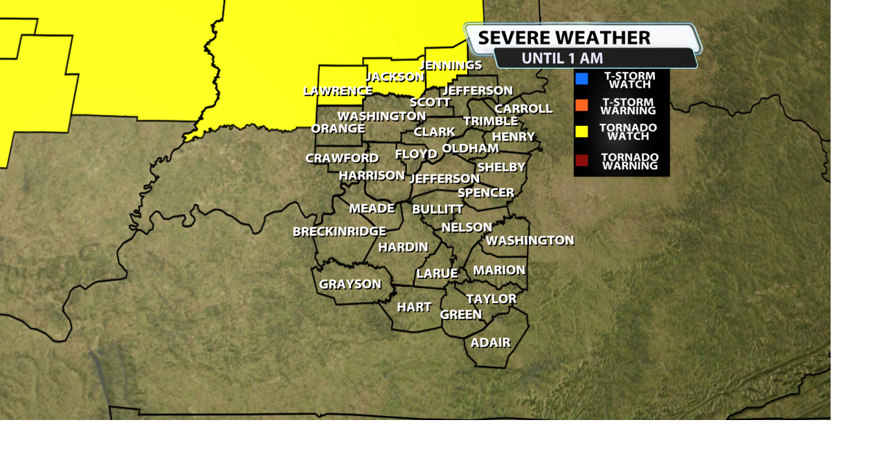 Tornado Watch! Locations Included, Plus What Time It Ends