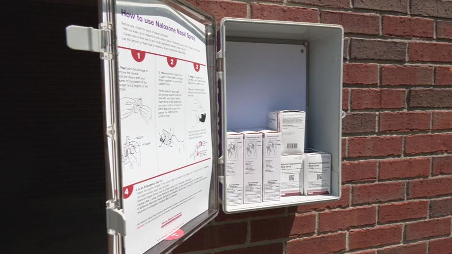 Naloxone/Narcan box at Louisville fire station No. 9