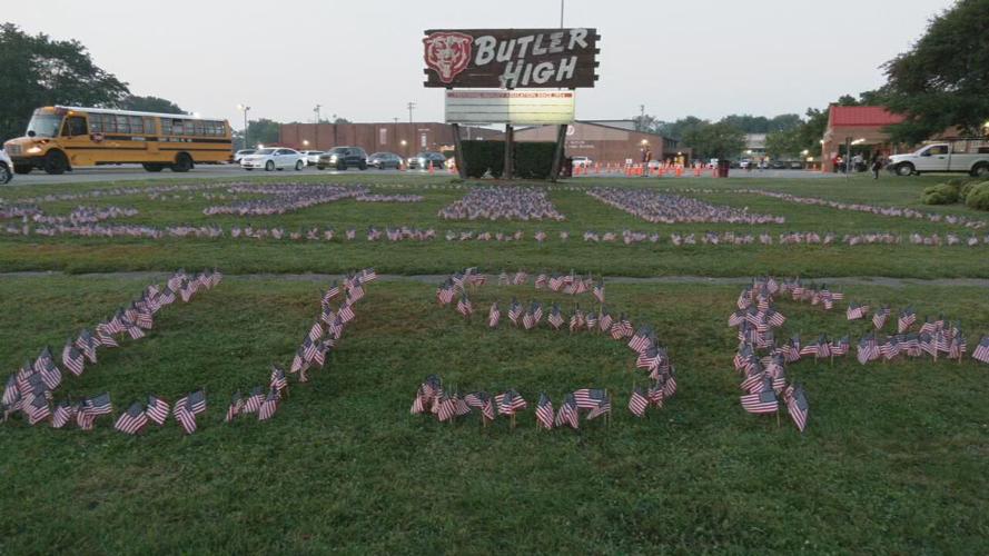 Butler High students plant US flags for 9/11 anniversary