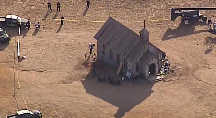 ALEC BALDWIN SHOOTING - Aerial of Bonanza Creek Ranch movie set