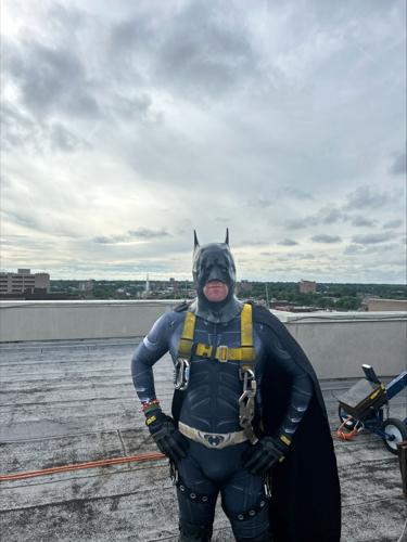 Window washers rappel from Norton Children's Hospital dressed as superheroes