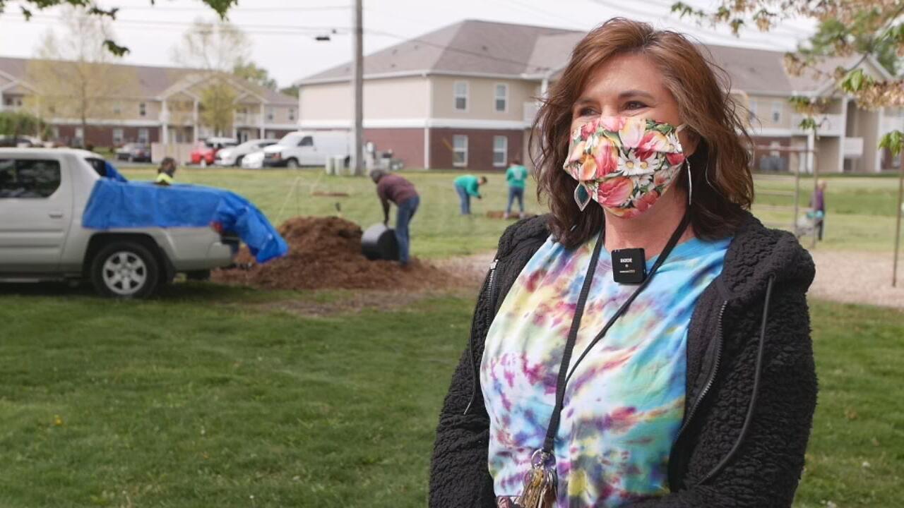 WDRB employees plant trees at Sanders Elementary School in effort to give back Local News