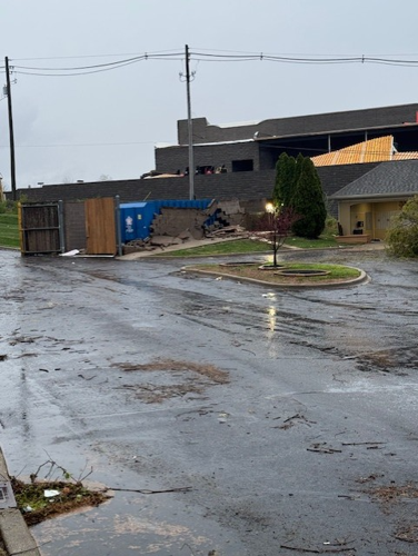 Damage at Blankenbaker Crossings