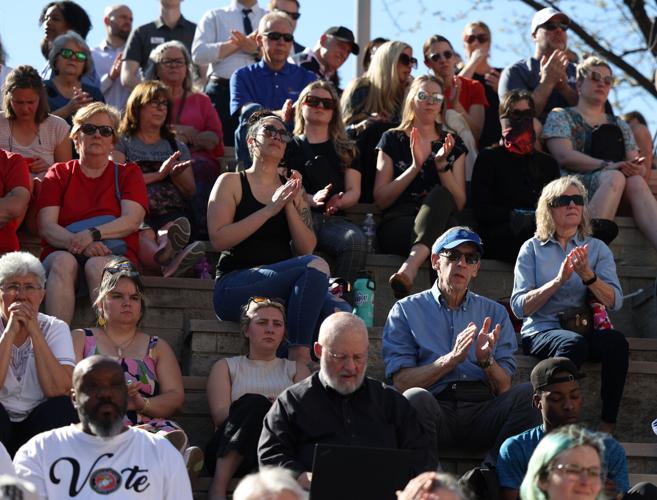 Crowd cheers during vigil.JPG