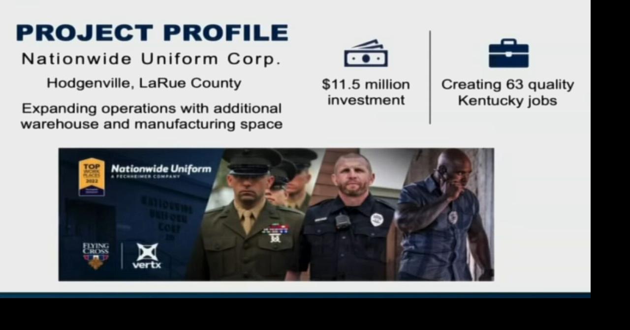 Uniform manufacturing plant expanding in Hodgenville, adding 63 jobs