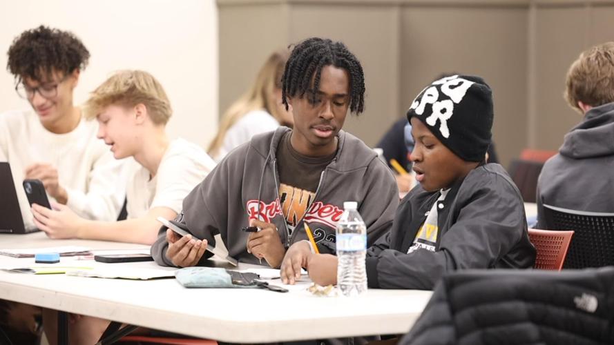 James receives tutoring at Educational Justice.JPG