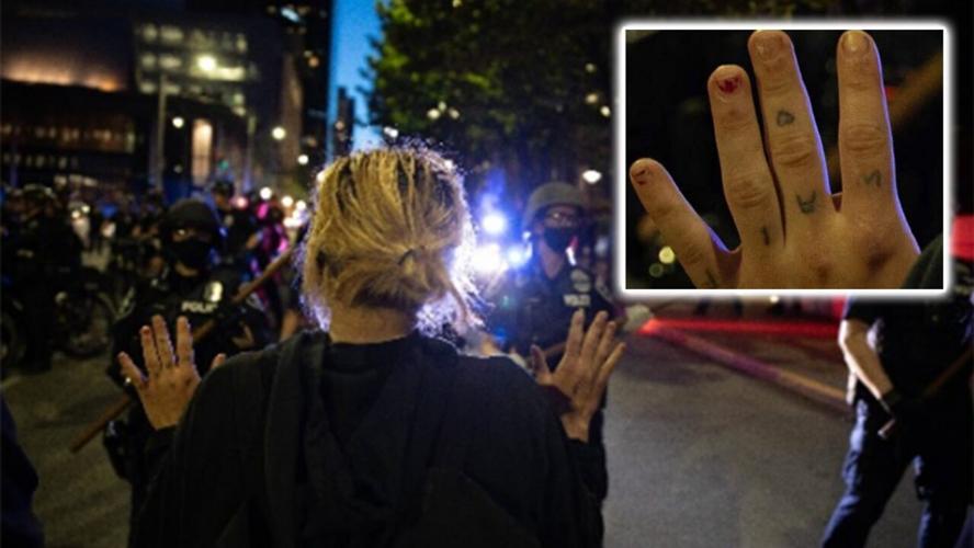 Margaret Channon Protesting