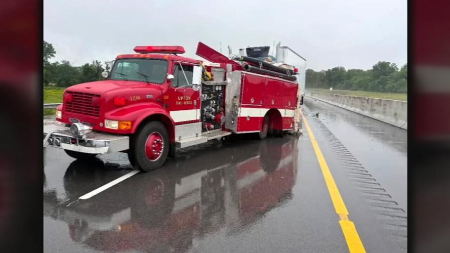 Upton fire truck wrecked