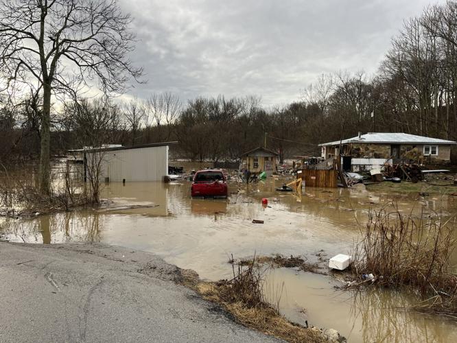 Flooding on Steve Mill Road near Hillview on Jan. 3, 2023