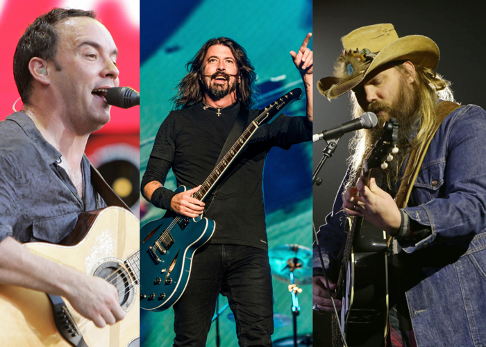 Dave Matthews Band, Foo Fighters and Chris Stapleton