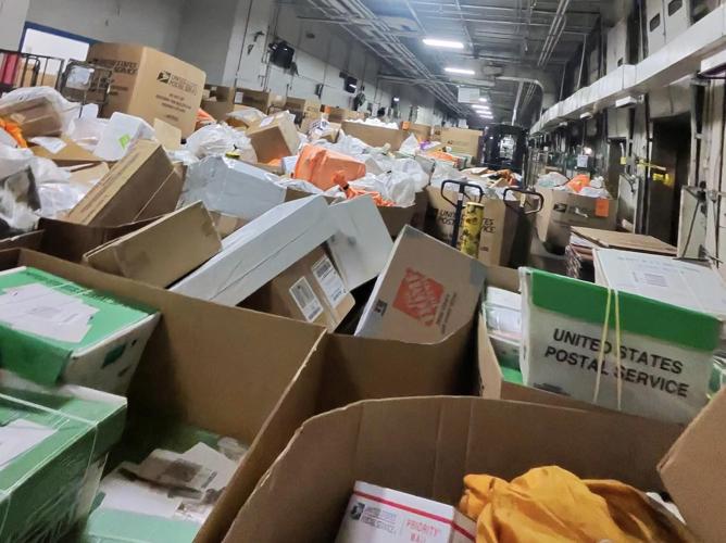 USPS mail bins full