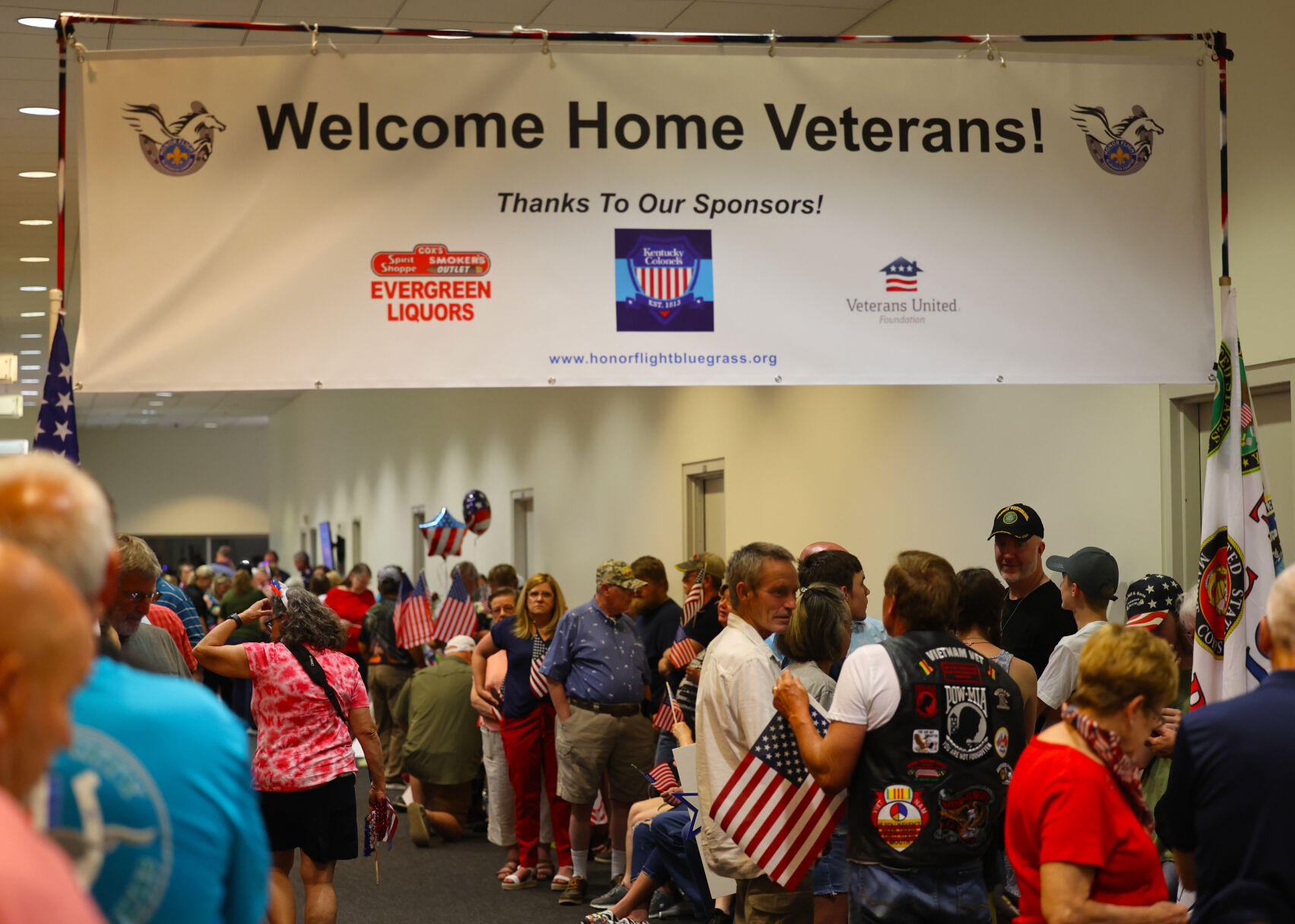 Welcome Home Veterans sign at SDF.JPG