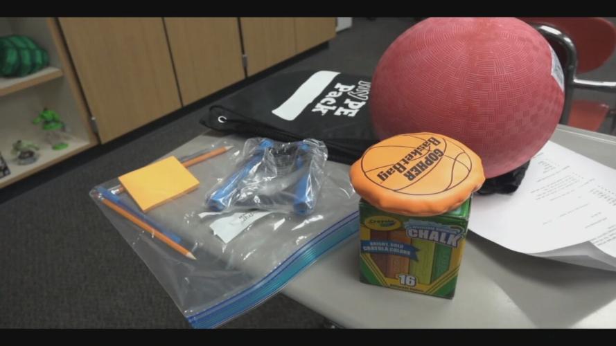 New Albany teacher sends students at-home PE packs