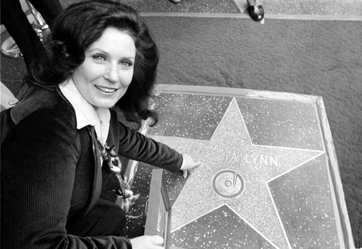 Loretta Lynn near Walk of Fame star