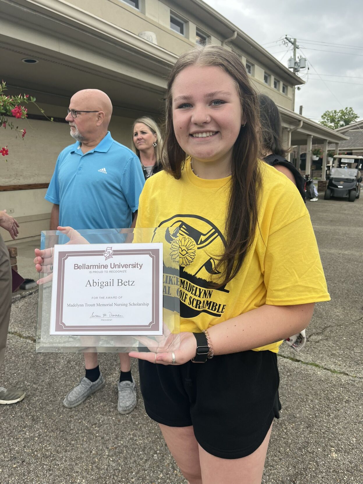 Abby Betz, recipient of the first Madelyn Troutt Scholarship