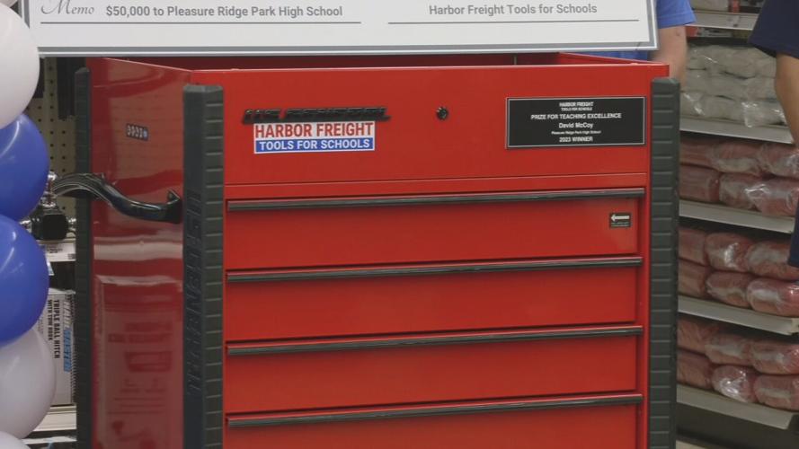 Harbor Freight Toolbox presented to PRP welding instructor David McCoy