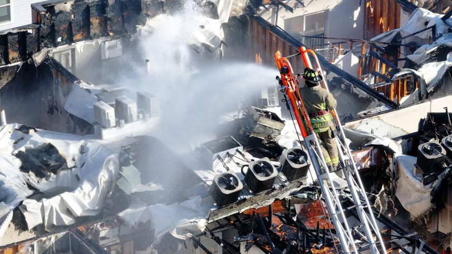 Firefighters battle flames at Phoenix Hill apartment building