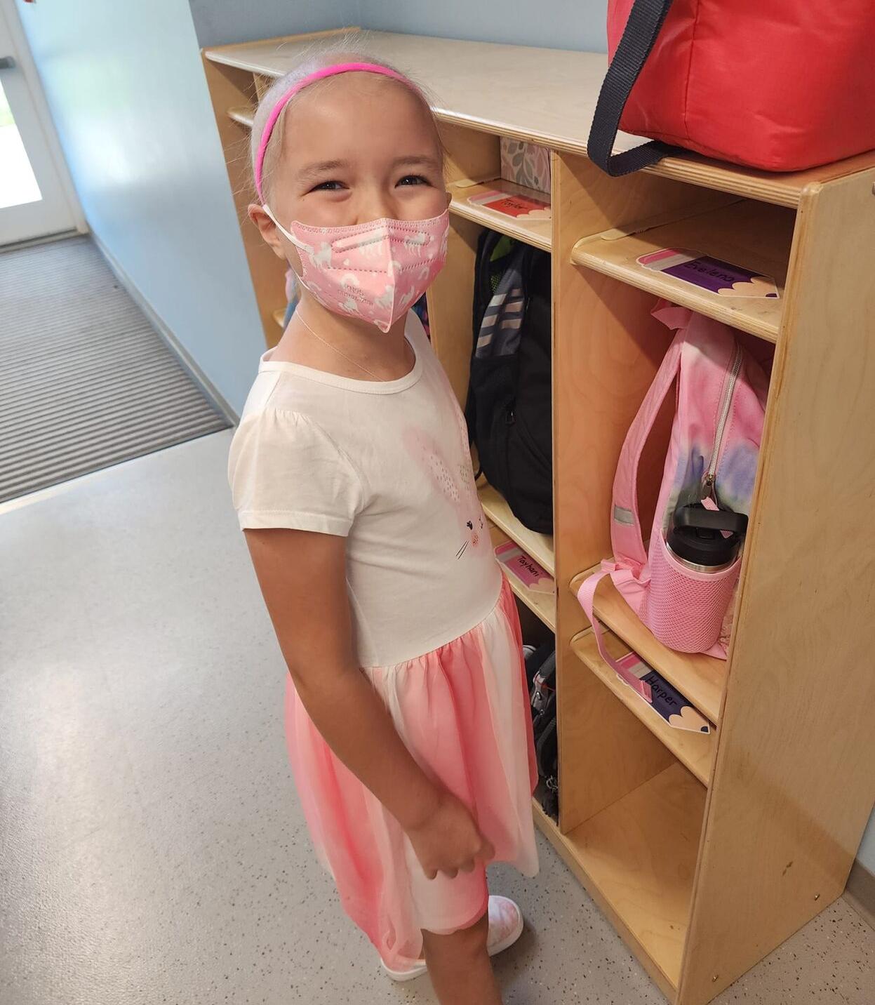 Evelena Chee-Metternick returns to school