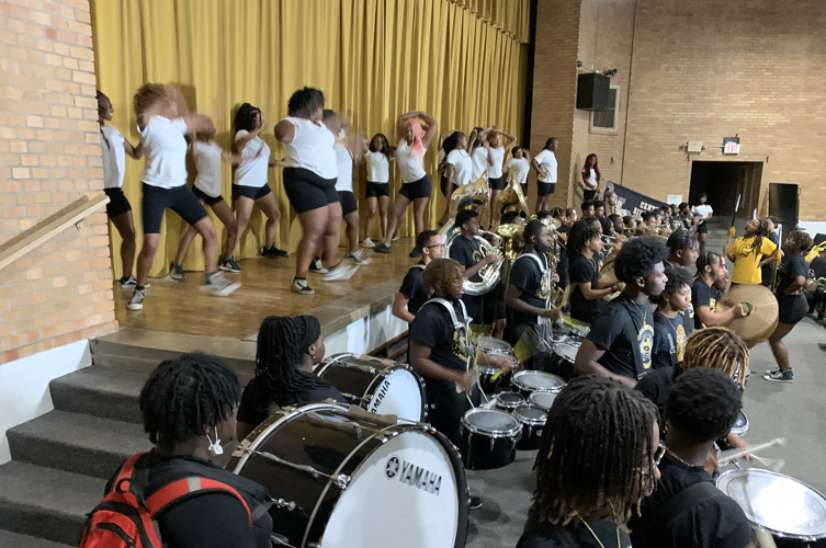Central High School Marching Yellow Jackets practice