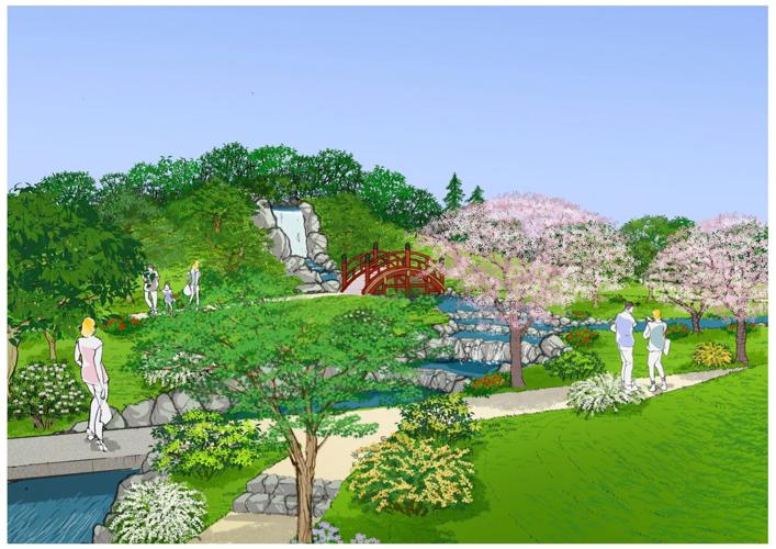 Botanical Gardens - Japanese Garden Rendering