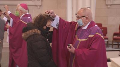 Ash Wednesday at Louisville's Cathedral of the Assumption - Feb. 17, 2021