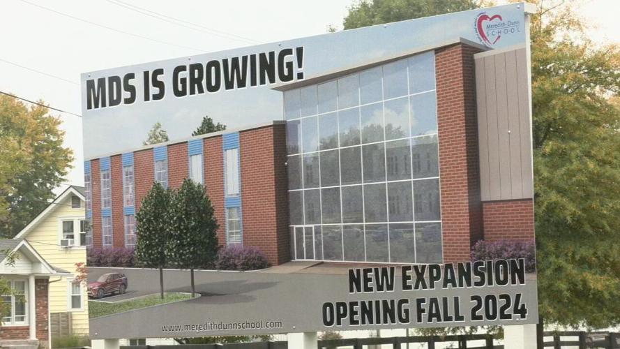 Meredith-Dunn School is Growing sign