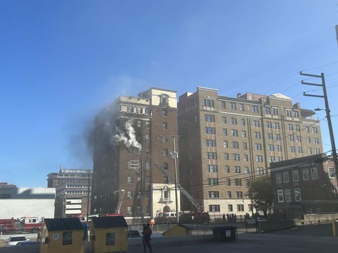 Hampton Hall Apartment fire on York Street 10-8-2024 1