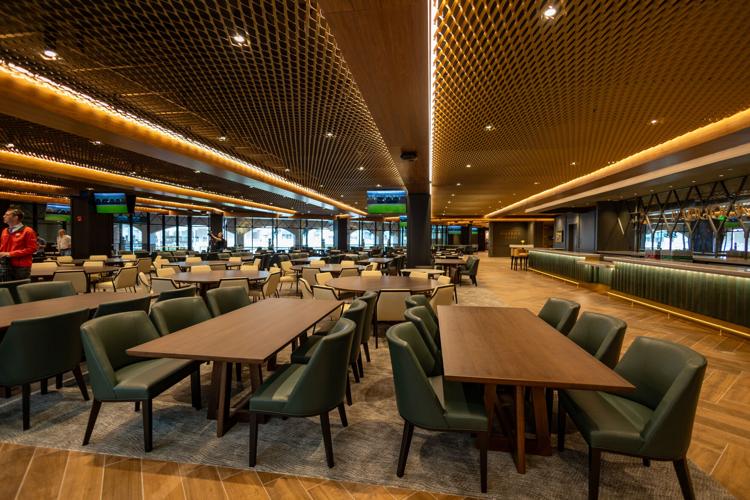 Seats, tables at Woodford Reserve Paddock Club.jpeg