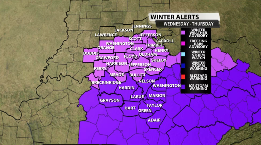 Winter advisories issued for WDRB viewing area from Feb. 10 to Feb. 11