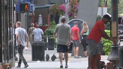 Downtown Louisville crowds