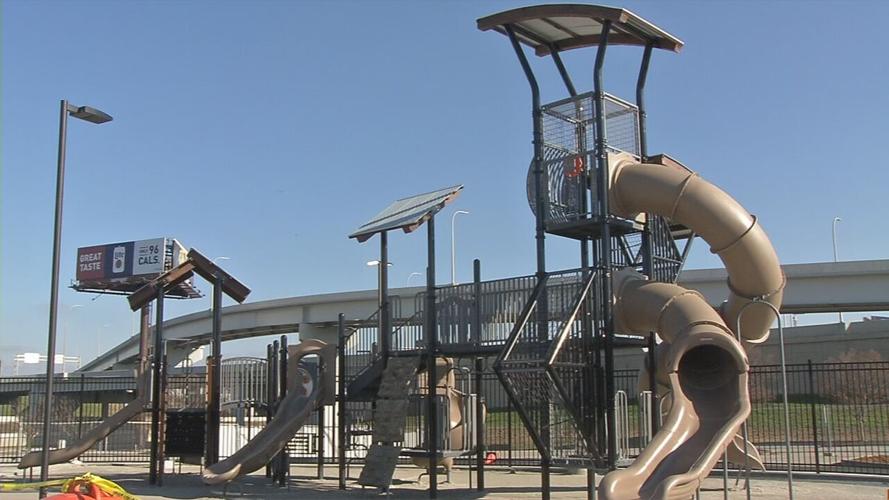 Renovated playground at Louisville Slugger Field