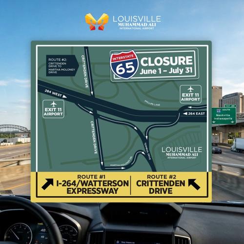 SDF on Route During i-65 Shtudown