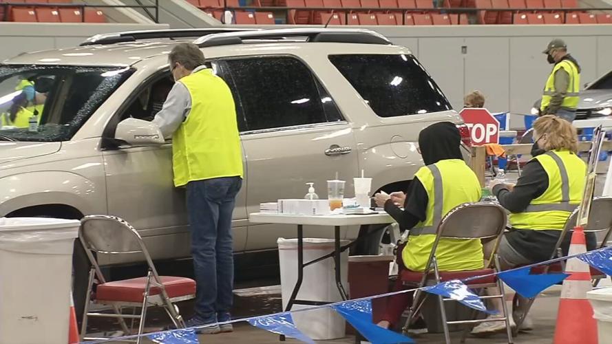 LouVax COVID-19 vaccine clinic at Broadbent Arena