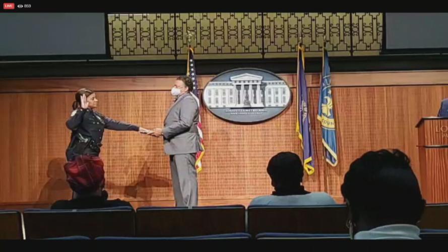 Yvette Gentry sworn in as Interim Chief of the Louisville Metro Police Department (LMPD) on Oct. 1, 2020