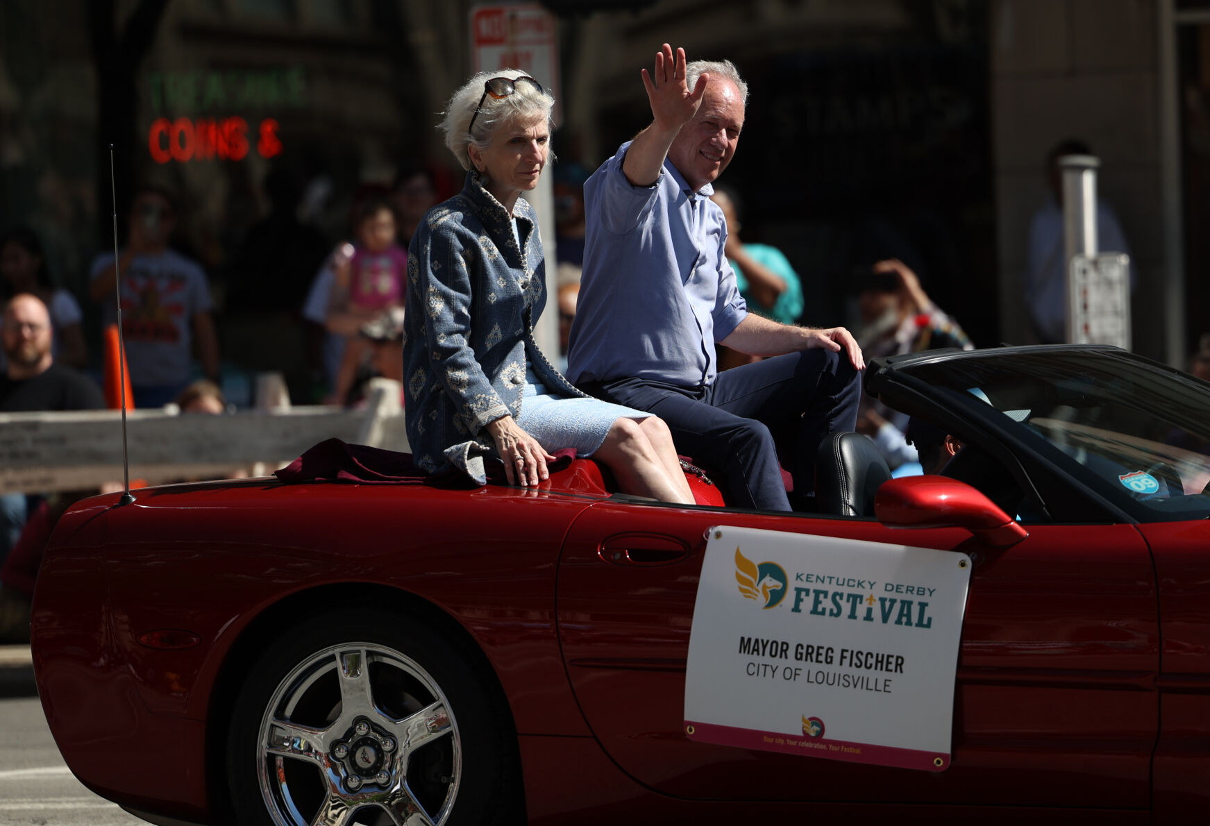 Mayor Greg Fischer at the Pegasus Parade