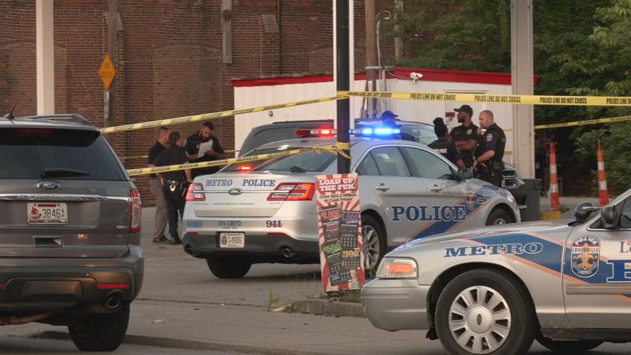Crime scene at July 15, 2022 shooting at the Stop & Go food mart