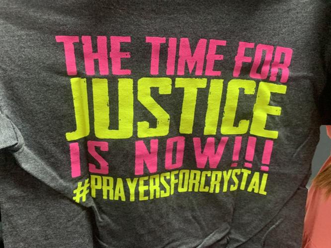 T-shirt calling for justice in the case of Crystal Rogers